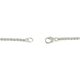 Marina B Sterling Silver 925 Ladies Heart Pendant and Box Link Necklace 16"