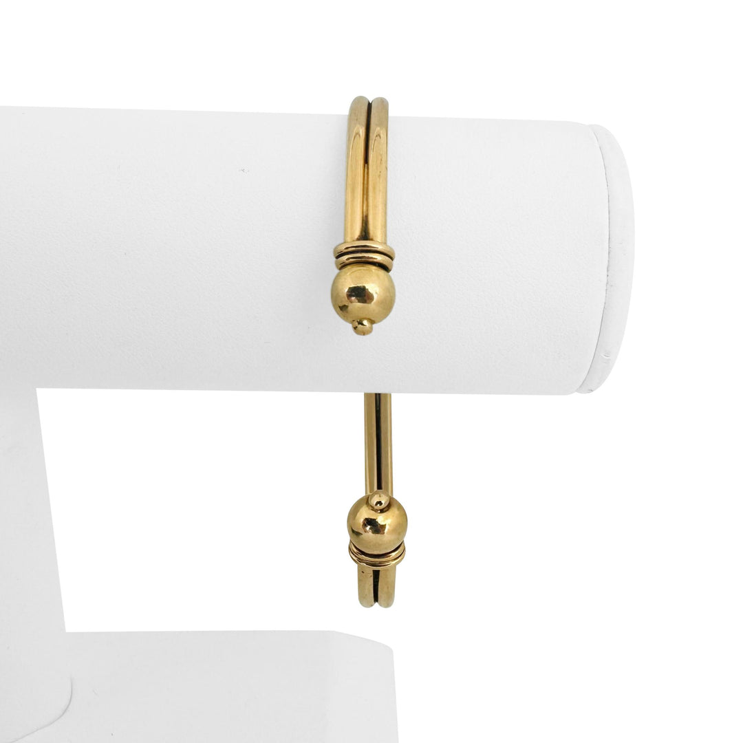 Eden 14k Yellow Gold 28.9g Solid Heave Cuff Bangle Bracelet 8"