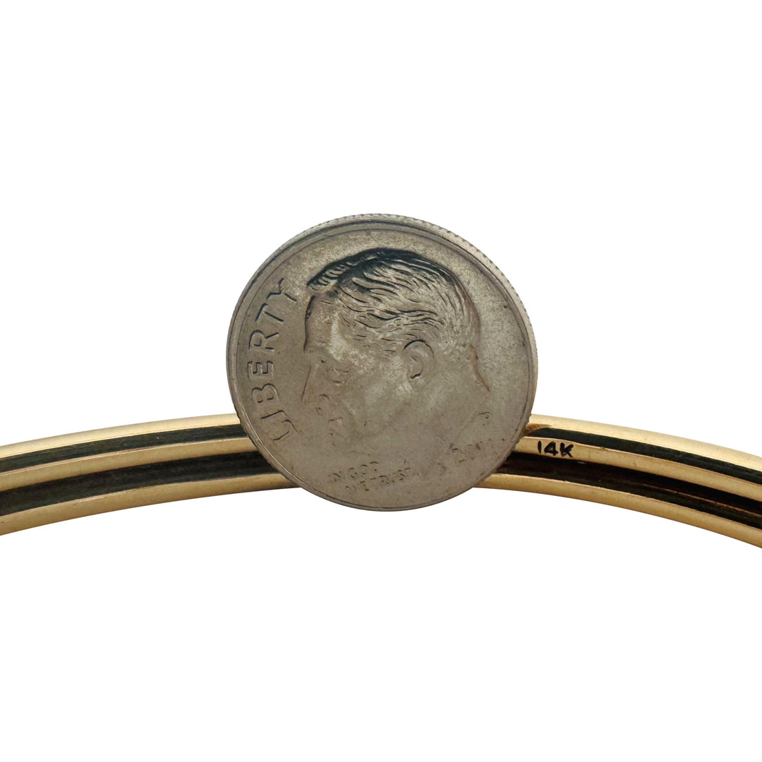 Eden 14k Yellow Gold 28.9g Solid Heave Cuff Bangle Bracelet 8"