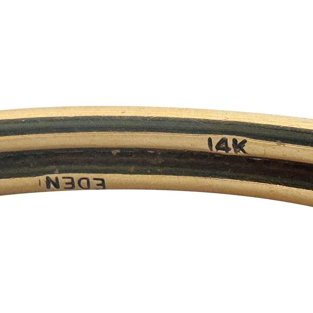 Eden 14k Yellow Gold 28.9g Solid Heave Cuff Bangle Bracelet 8"