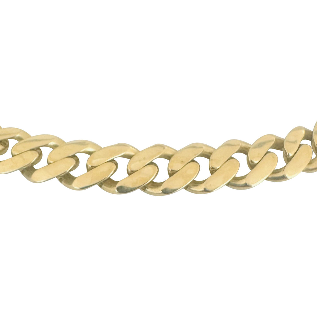 14k Yellow Gold 38.9g Semi Solid Cuban Link CZ Clasp Chain Necklace 20"