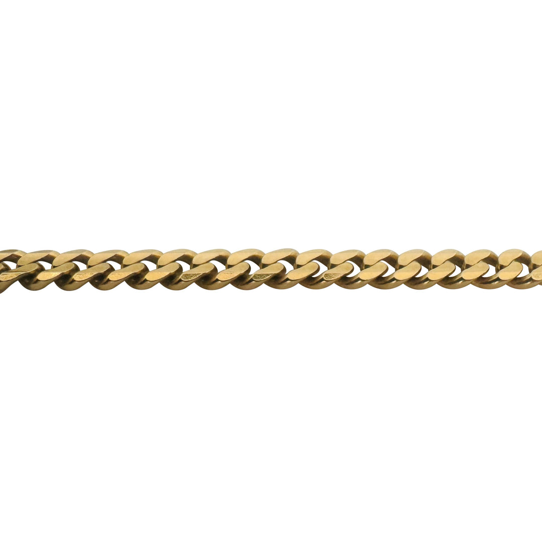 14k Yellow Gold 22.3g Solid 4mm Curb Link Chain Necklace Italy 21"
