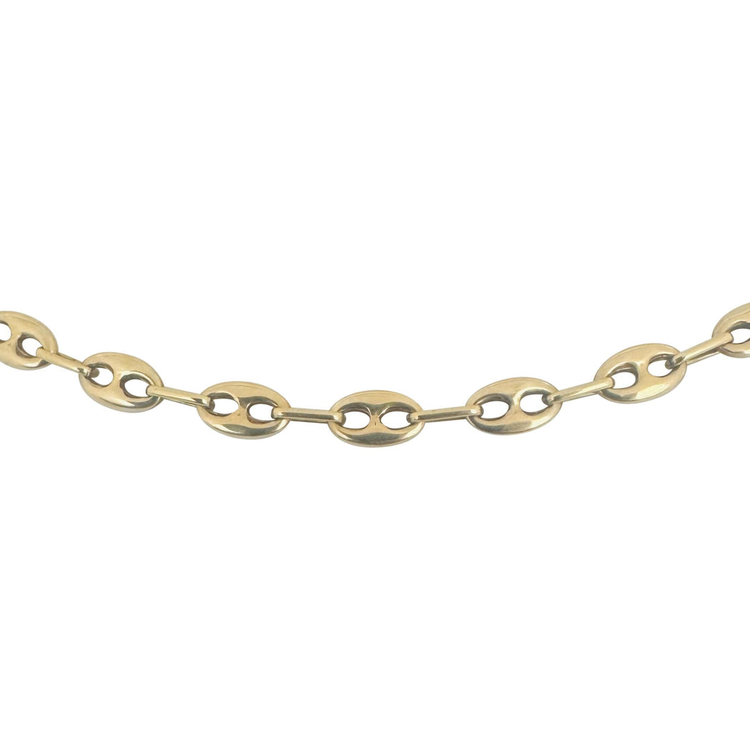 14k Yellow Gold 16.2g Solid Vintage Puffed Gucci Link Chain Necklace Italy 19"