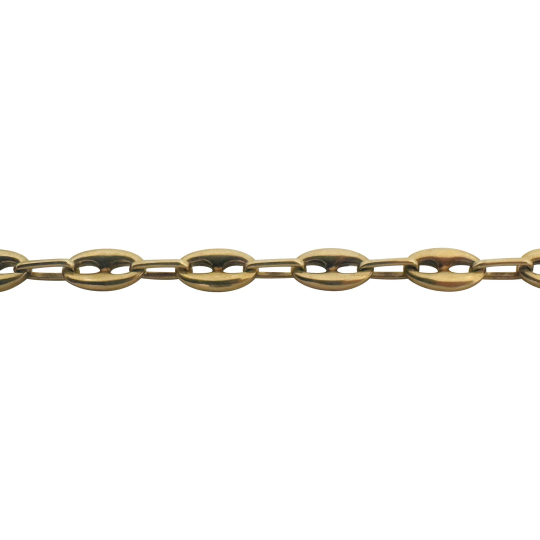 14k Yellow Gold 16.2g Solid Vintage Puffed Gucci Link Chain Necklace Italy 19"