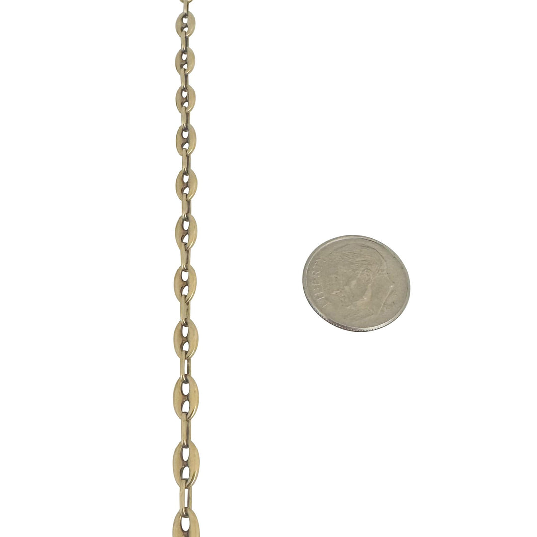 14k Yellow Gold 16.2g Solid Vintage Puffed Gucci Link Chain Necklace Italy 19"