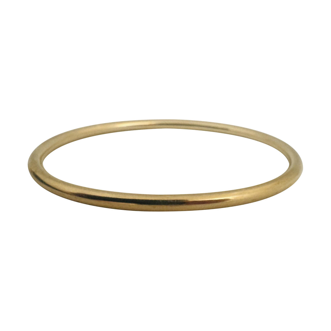 14k Yellow Gold 7.7g Ladies Polished Slip On Bangle Bracelet 7.5"