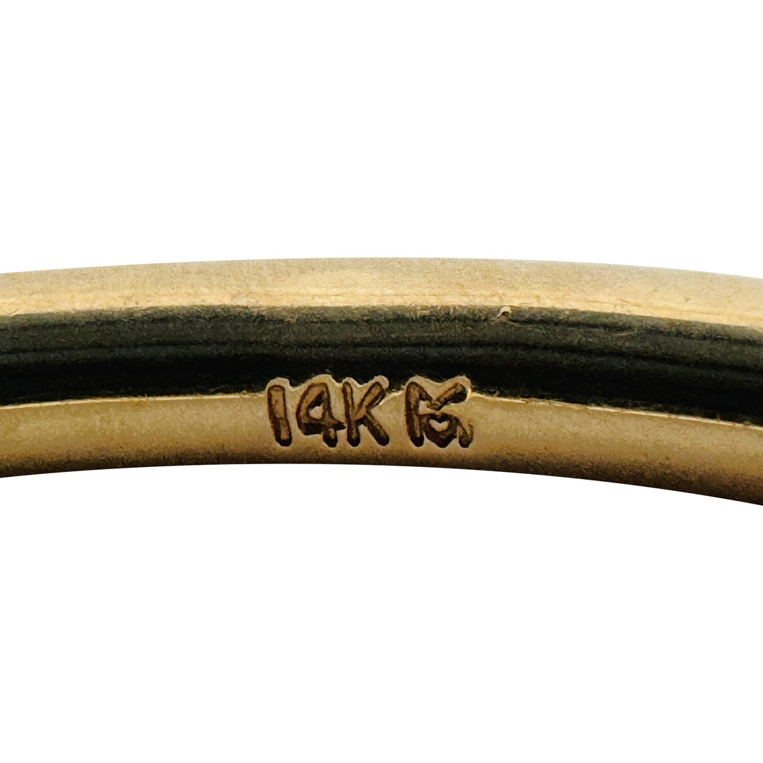 14k Yellow Gold 7.7g Ladies Polished Slip On Bangle Bracelet 7.5"