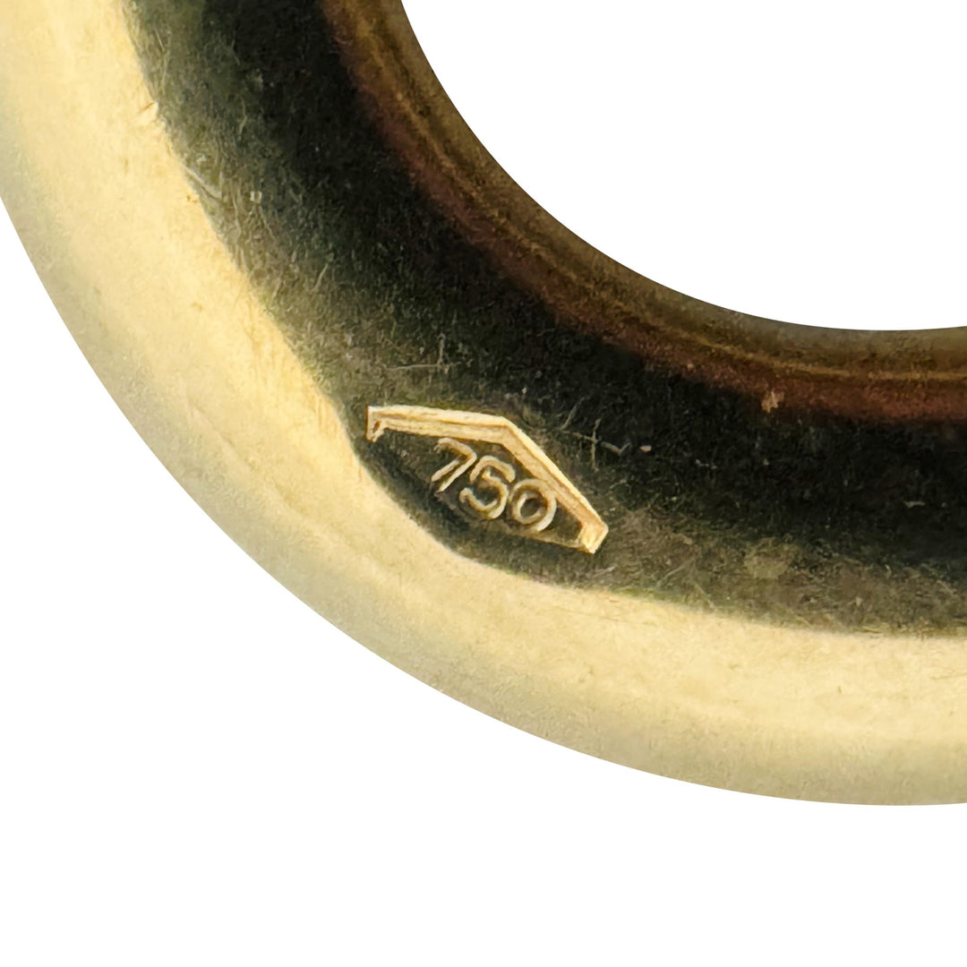 18k Yellow White and Rose Gold 26g Tri Tone Cable Link Bracelet 7.5"