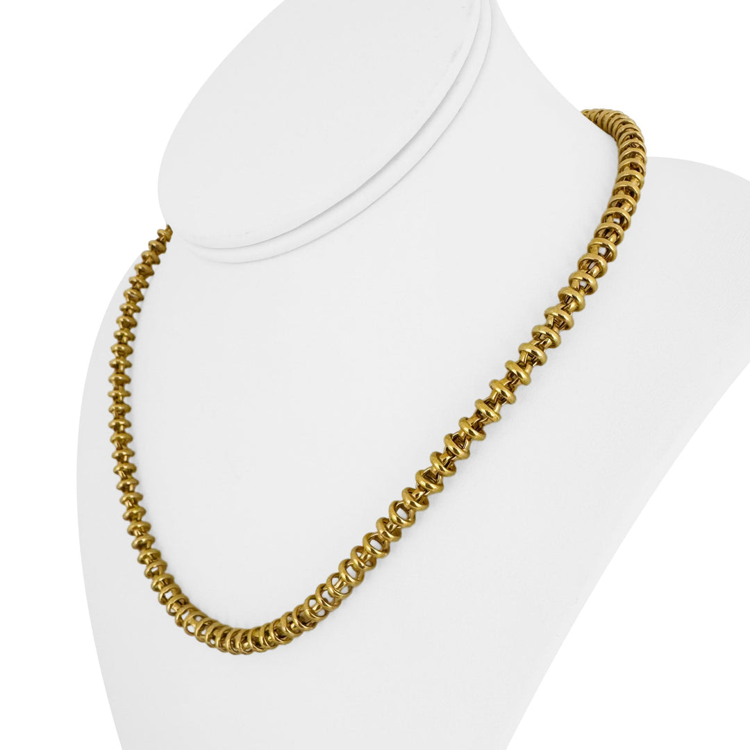 Roberto Coin 18k Yellow Gold 22g Vintage Fancy Link Necklace Italy 18"