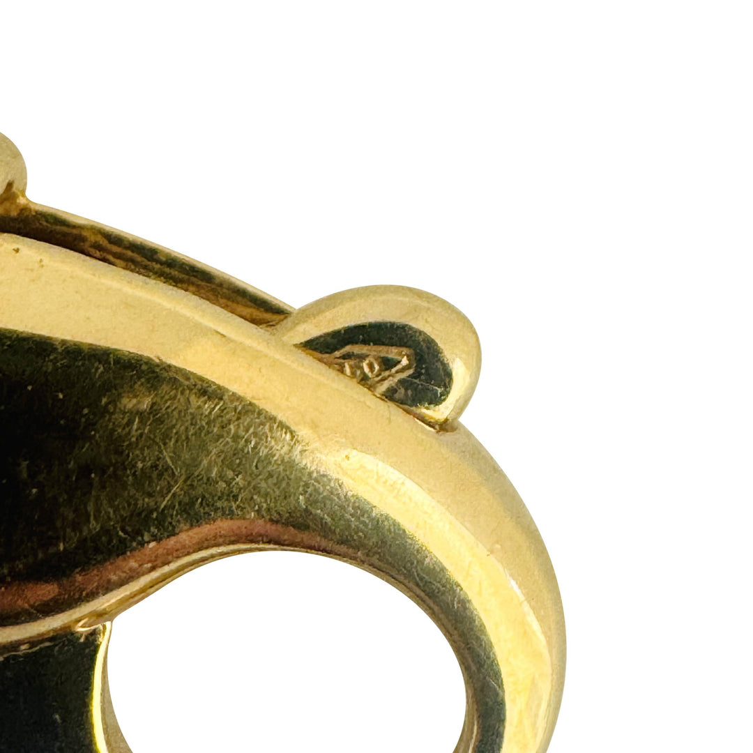 18k Yellow Gold 11.7g Ladies Polished 10mm Oval Cable Link Bracelet 7.5"