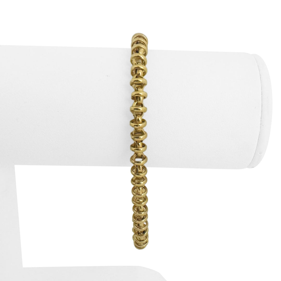Roberto Coin 18k Yellow Gold 10.7g Ladies Vintage Fancy Link Bracelet Italy 7.5"