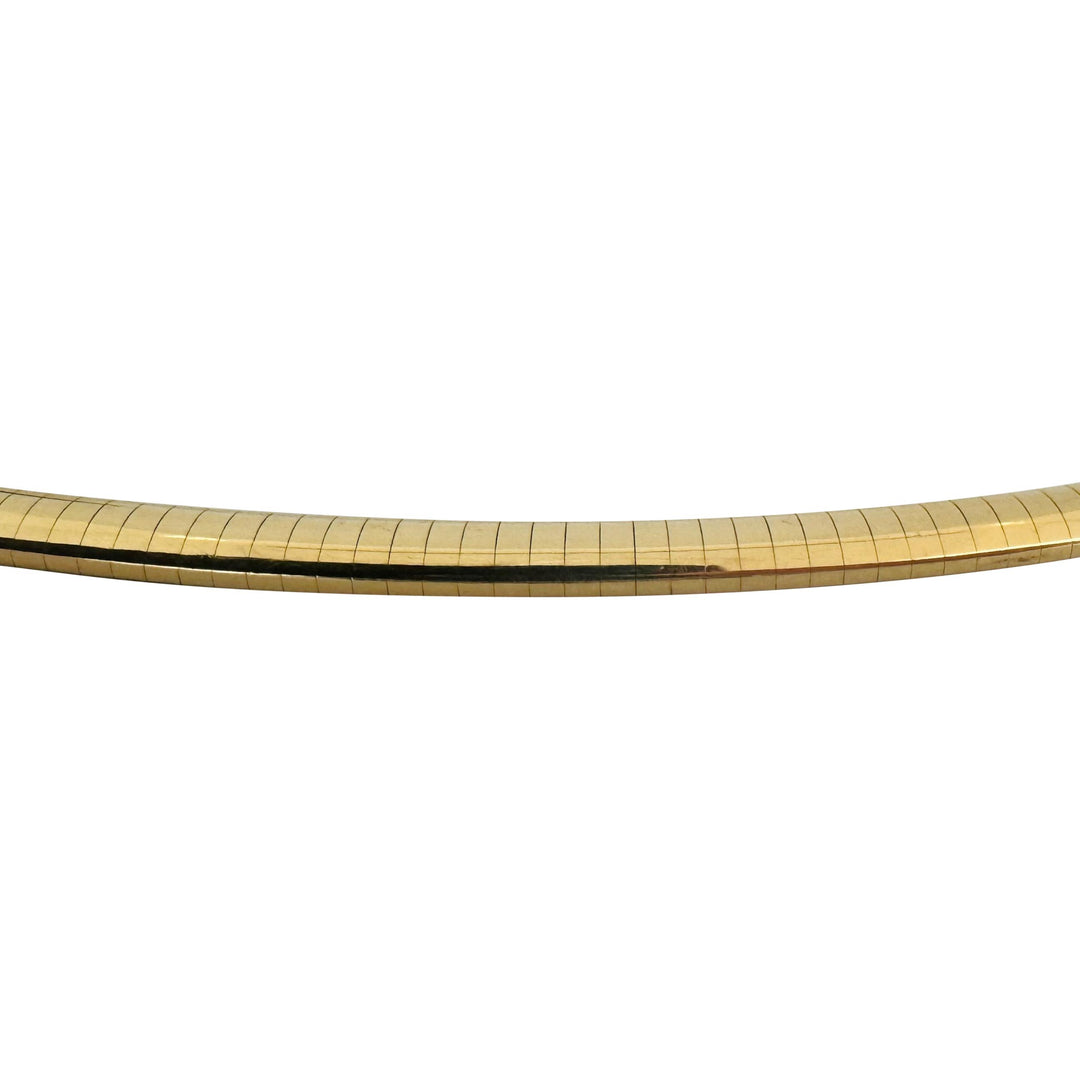 14k Yellow Gold 37.4g Solid Heavy 5mm Omega Link Necklace Italy 18"