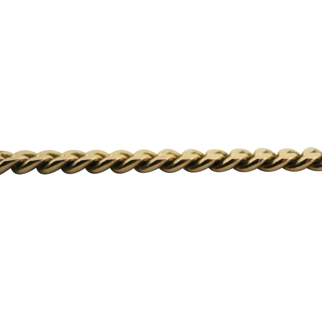14k Yellow Gold 16.6g Solid Thin 3.5mm Cuban Link Chain Necklace 17"