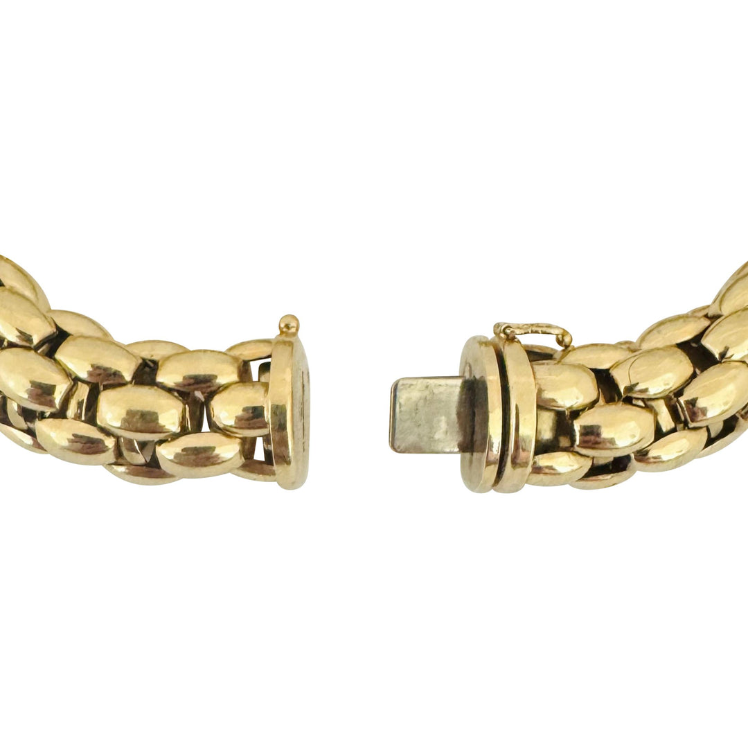 14k Yellow Gold 48g Heavy Thick Round 13mm Fancy Link Bracelet 8.5"