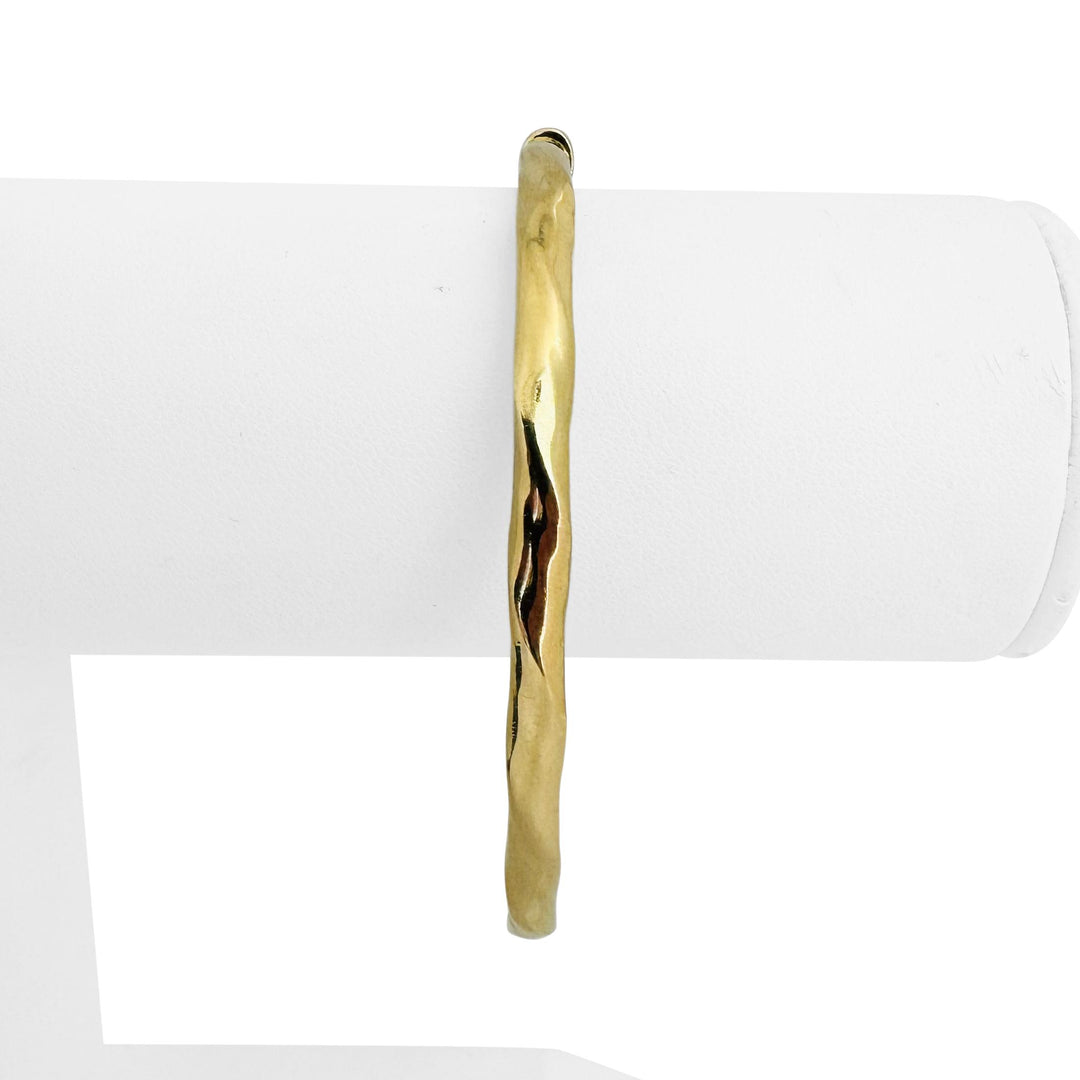 14k Yellow Gold 10g Ladies Polished 4.5mm Twisted Bangle Bracelet 7"