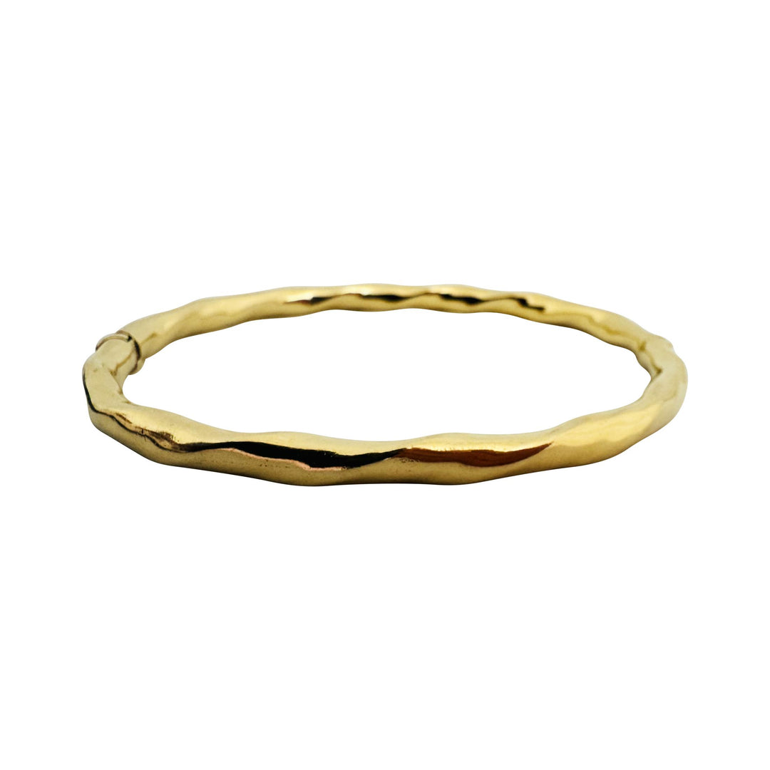 14k Yellow Gold 10g Ladies Polished 4.5mm Twisted Bangle Bracelet 7"