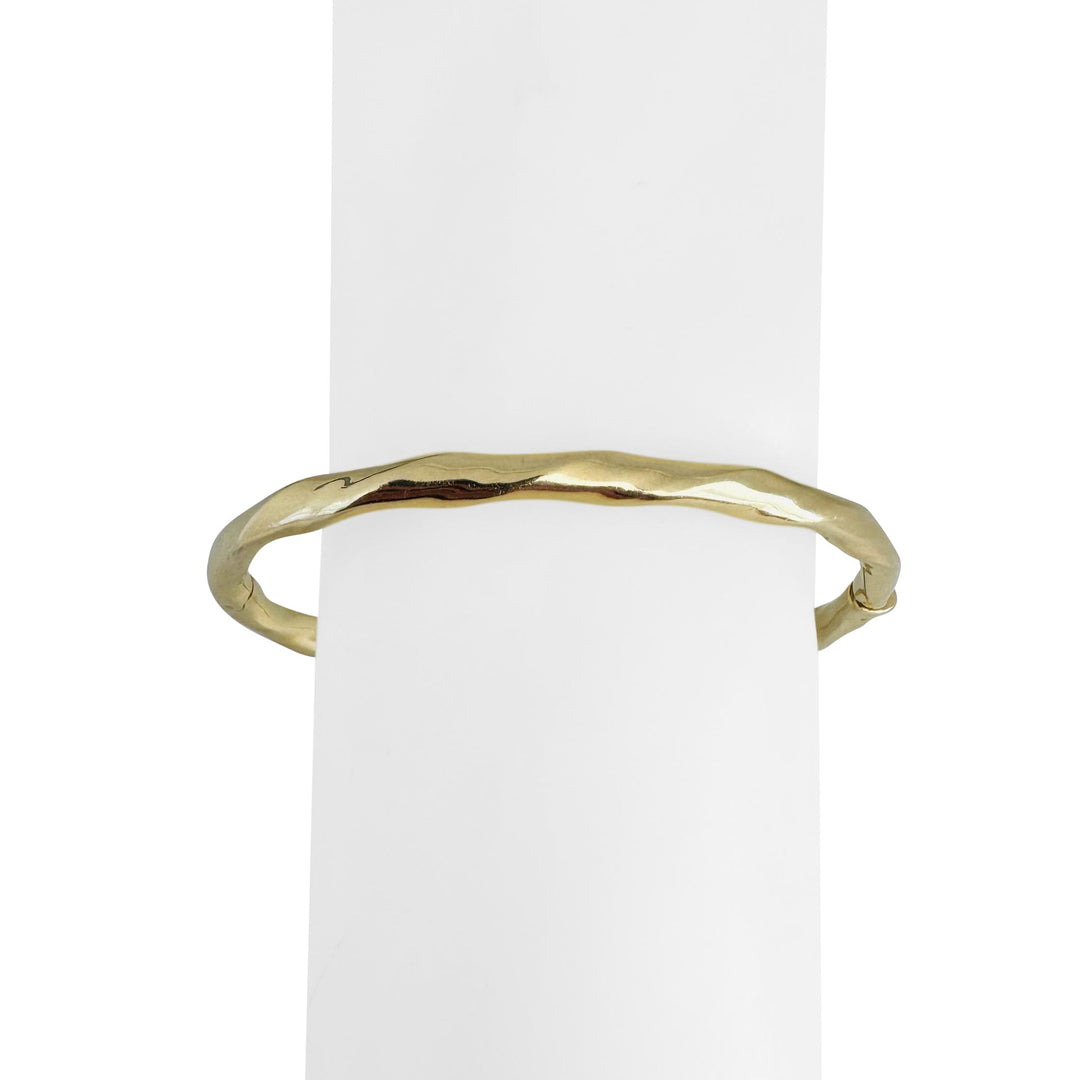 14k Yellow Gold 10g Ladies Polished 4.5mm Twisted Bangle Bracelet 7"