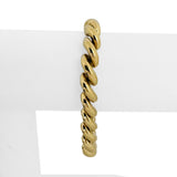 14k Yellow Gold 18.5g Ladies Polished 8mm San Marco Link Bracelet 7"