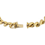 14k Yellow Gold 18.5g Ladies Polished 8mm San Marco Link Bracelet 7"