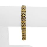 14k Yellow and White Gold 10.7g Ladies 8mm Braided Link Bracelet Turkey 7.25"