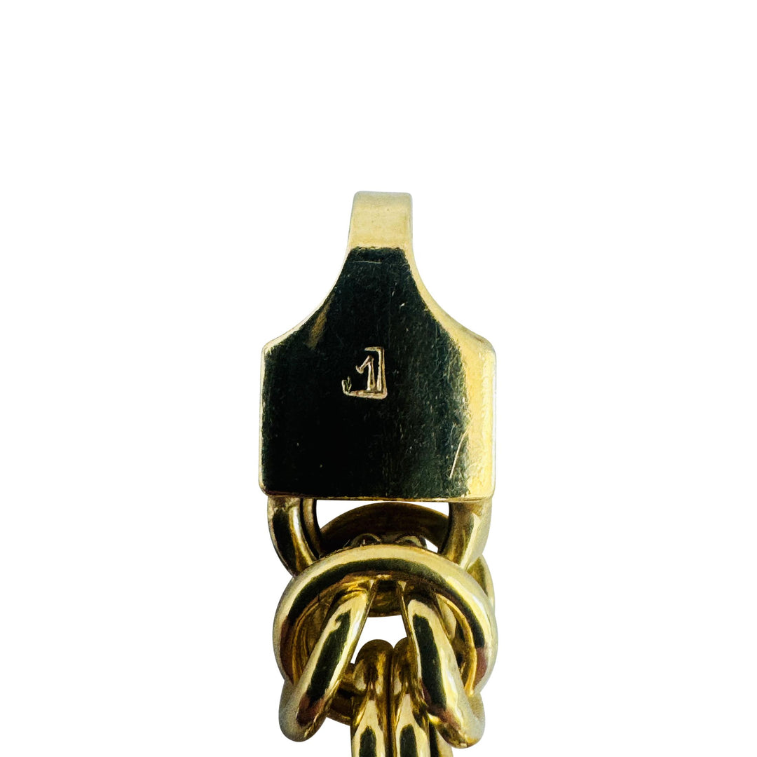 14k Yellow Gold 15.5g Milor Squared Graduated Byzantine Link Necklace Italy 18"