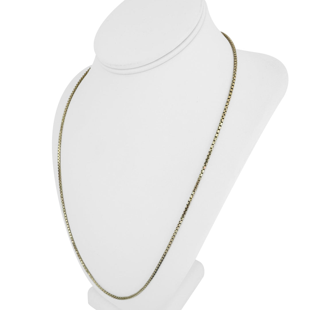 14k Yellow Gold 16.2g Solid Heavy 2mm Box Link Chain Necklace Italy 24"
