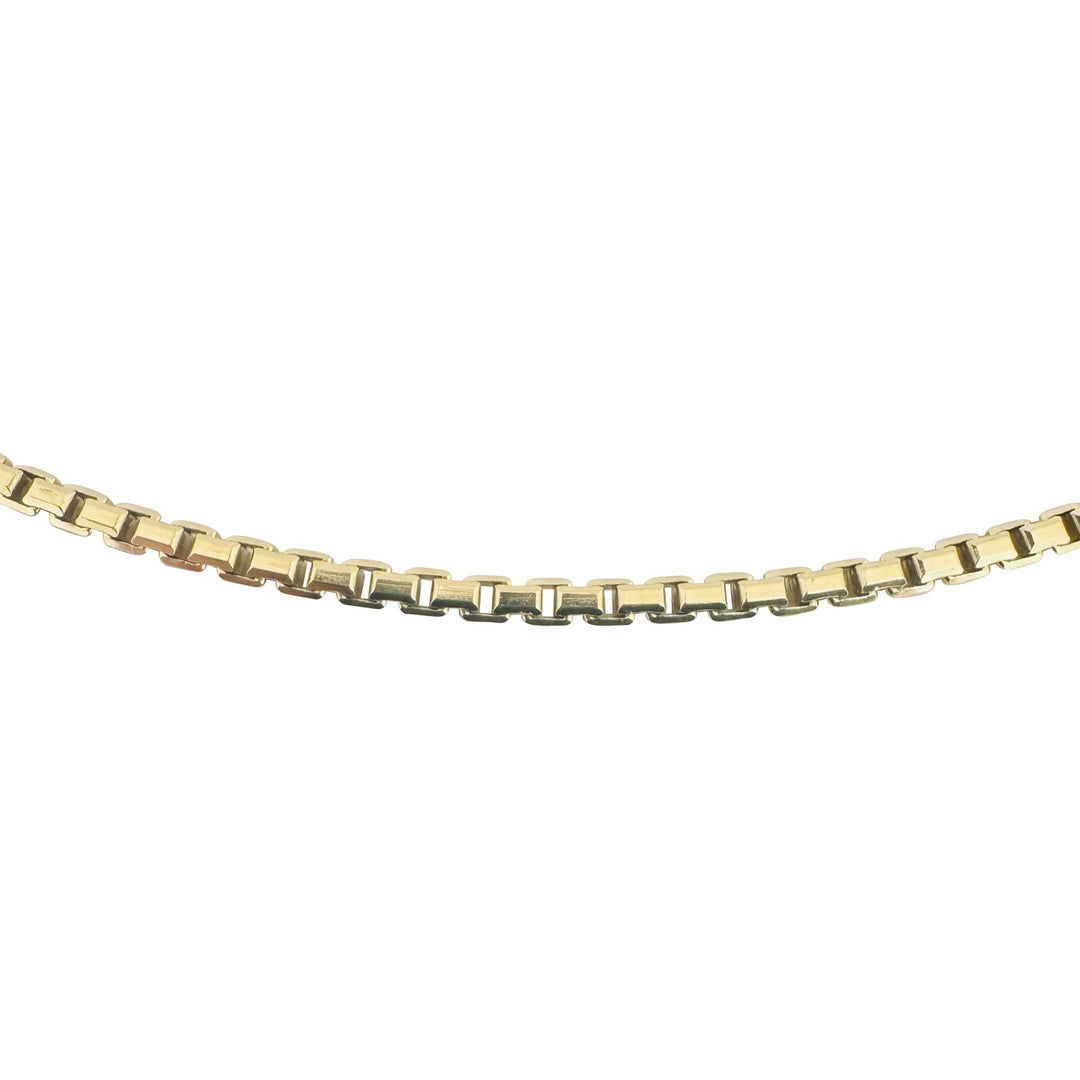14k Yellow Gold 16.2g Solid Heavy 2mm Box Link Chain Necklace Italy 24"