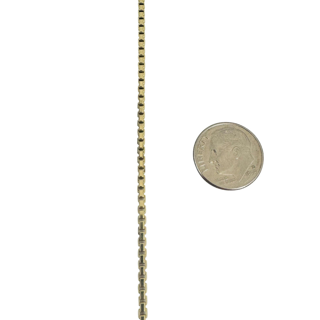 14k Yellow Gold 16.2g Solid Heavy 2mm Box Link Chain Necklace Italy 24"