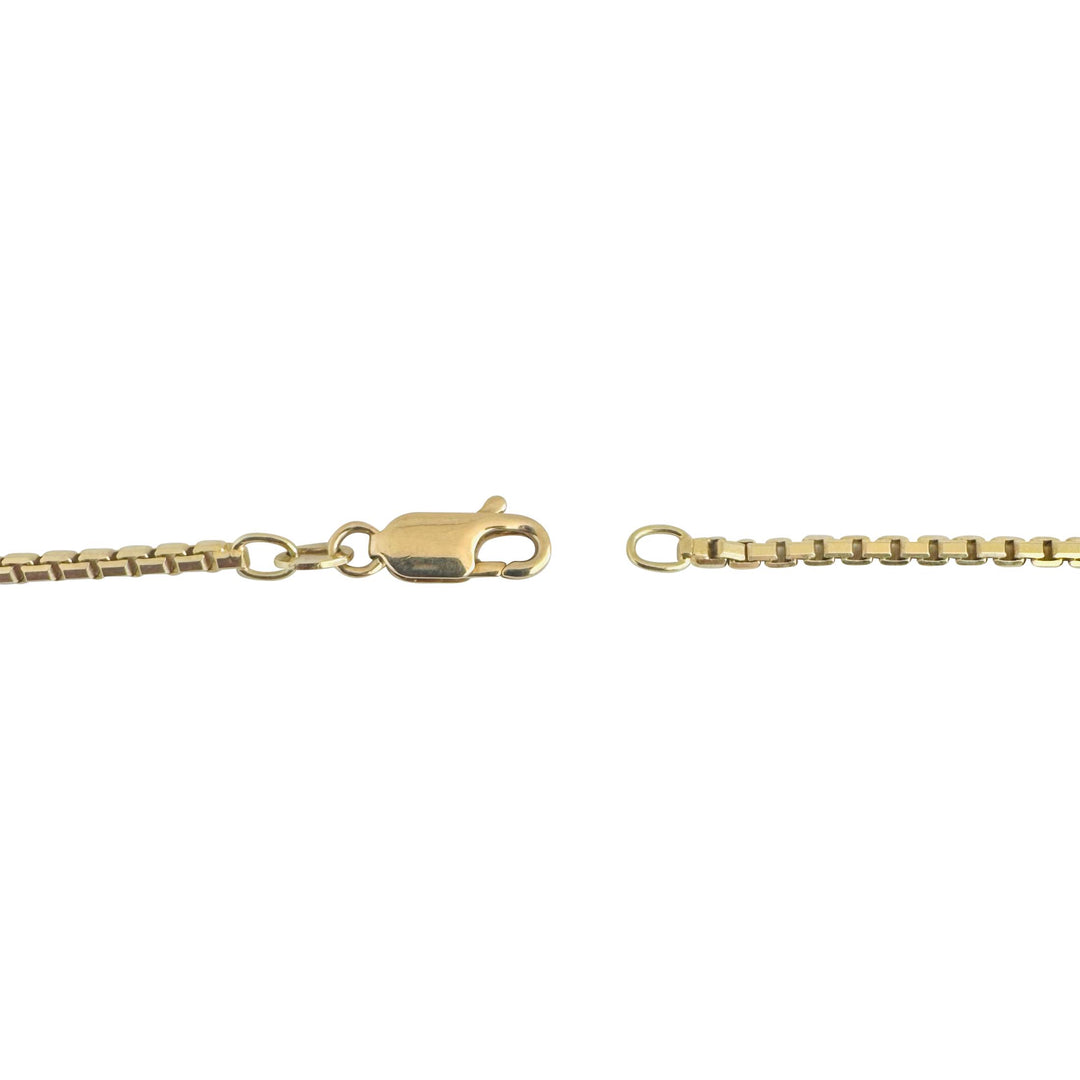 14k Yellow Gold 16.2g Solid Heavy 2mm Box Link Chain Necklace Italy 24"