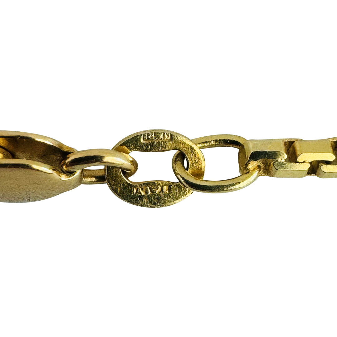 14k Yellow Gold 16.2g Solid Heavy 2mm Box Link Chain Necklace Italy 24"