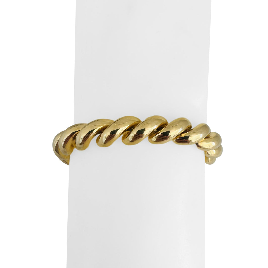 14k Yellow Gold 22.4g Ladies Polished 9mm San Marco Link Bracelet Italy 7.25"