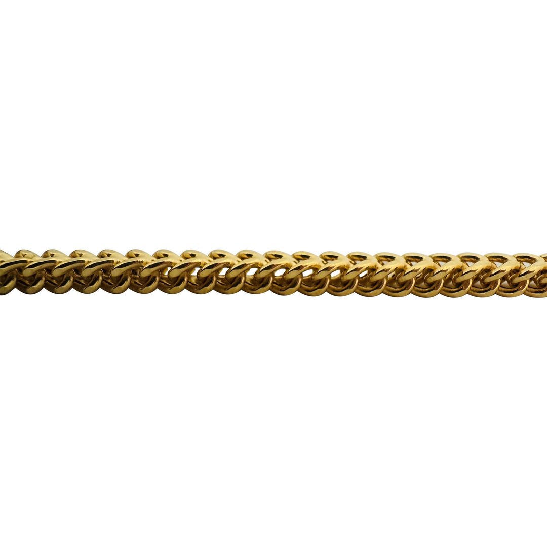 14k Yellow Gold 27.4g Thick Squared 4.5mm Franco Link Chain Necklace 24"