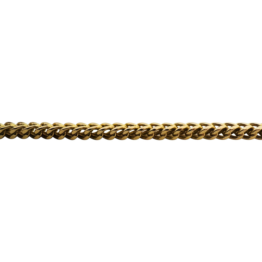 14k Yellow Gold 12.5g Squared 3mm Franco Link Chain Necklace 22"