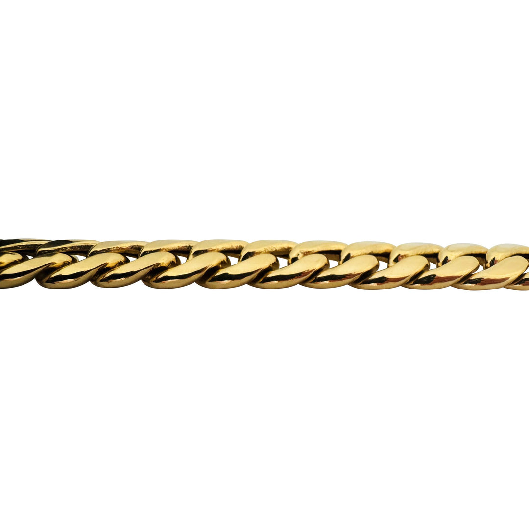 10k Yellow Gold 21g Semi Solid Men's 9mm Curb Cuban Link Bracelet 9"