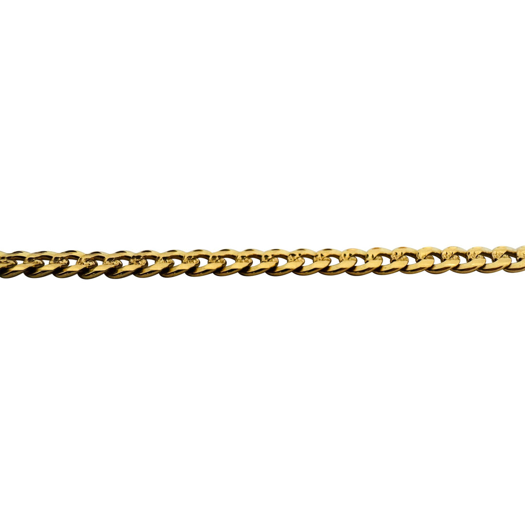 18k Yellow Gold 27.8g Solid Diamond Cut 4.5mm Curb Link Chain Necklace 23.5"
