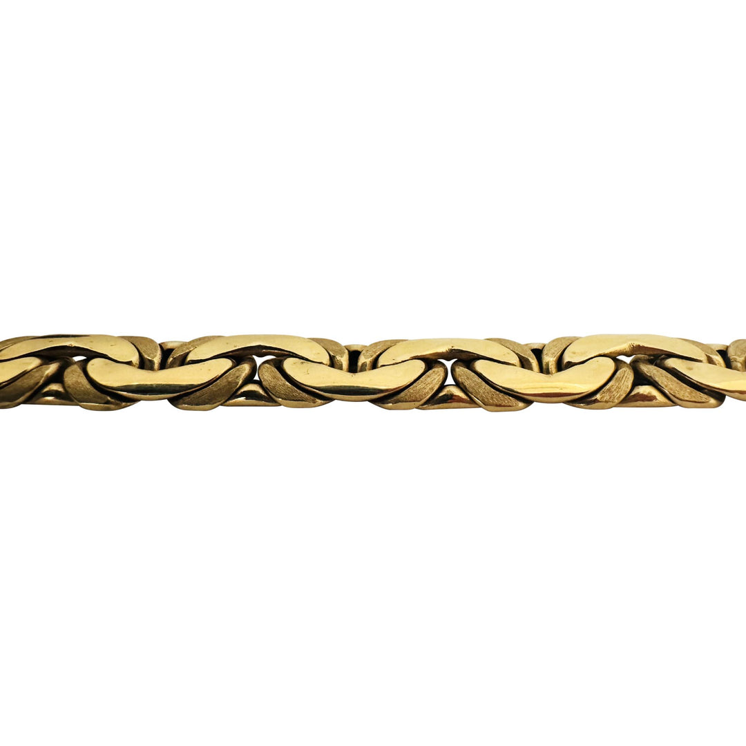 14k Yellow Gold 32g Thick Ladies 7.5mm Flattened Cub Link Necklace Italy 18"