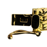 14k Yellow Gold 6.7g Ladies 7mm Flattened Fancy Link Bracelet Italy 7"