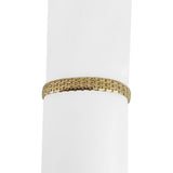 14k Yellow Gold 6.7g Ladies 7mm Flattened Fancy Link Bracelet Italy 7"