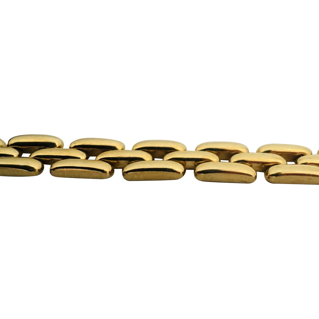 14k Yellow Gold 19.7g Ladies Polished 11mm Panther Link Bracelet 7.25"