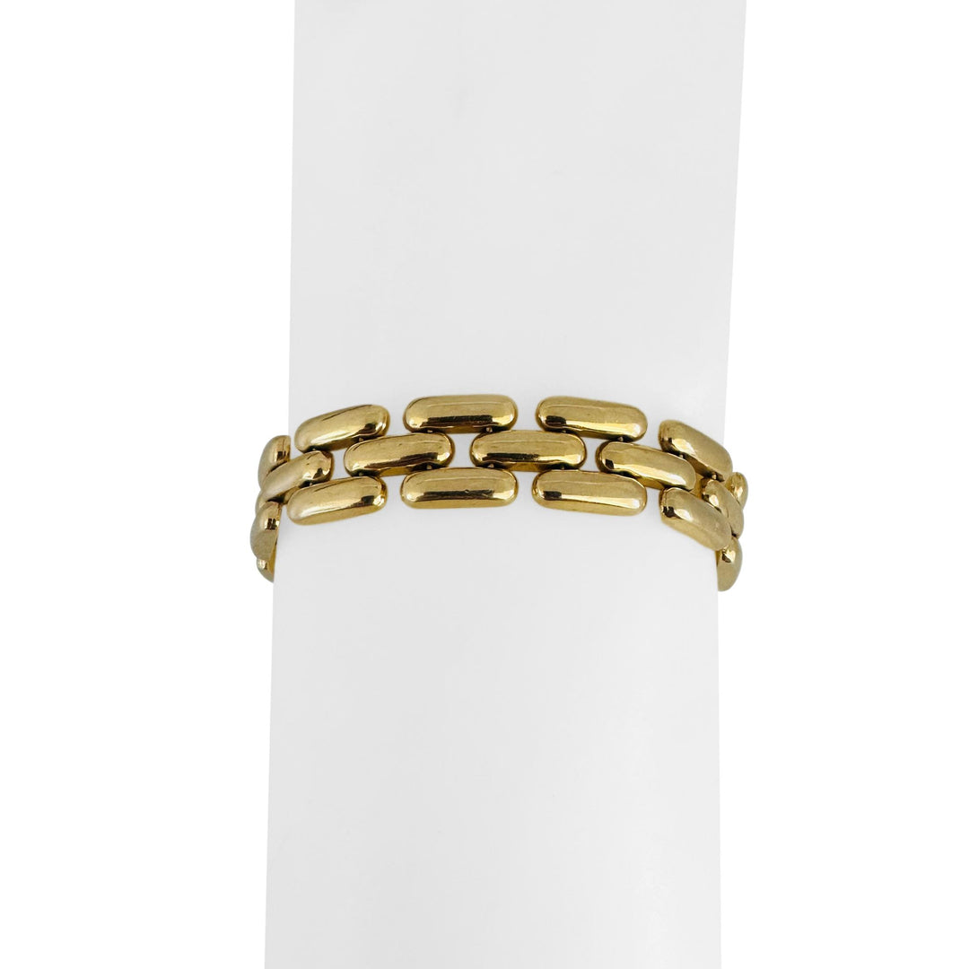 14k Yellow Gold 19.7g Ladies Polished 11mm Panther Link Bracelet 7.25"