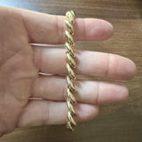 14k Yellow Gold 18.5g Ladies Polished 8mm San Marco Link Bracelet 7"