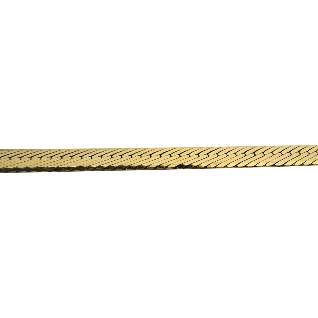 14k Yellow Gold 43.5g Heavy Thick 8.5mm Herringbone Link Necklace Italy 18"