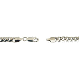 14k White Gold 25.8g Solid Heavy 5mm Curb Cuban Link Chain Necklace 18"