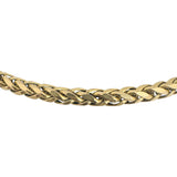 14k Yellow Gold 26.4g Semi Solid 6mm Wheat Link Chain Necklace 22"