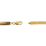 14k Yellow Gold 22g Solid Thick 6mm Herringbone Link Necklace Italy 18"