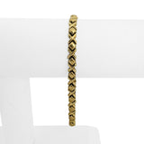 14k Yellow Gold 8.7g Ladies 5.5mm Hugs and Kisses XO Link Bracelet 8"