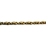 14k Yellow Gold 8.7g Ladies 5.5mm Hugs and Kisses XO Link Bracelet 8"