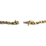 14k Yellow Gold 8.7g Ladies 5.5mm Hugs and Kisses XO Link Bracelet 8"