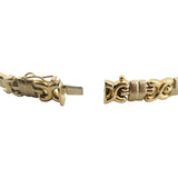 14k Yellow and White Gold 13.7g Ladies Two Tone 10mm Fancy Link Bracelet 7.25"