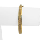 14k Yellow Gold 12.6g Ladies 7mm Rope Design Bangle Bracelet 7"